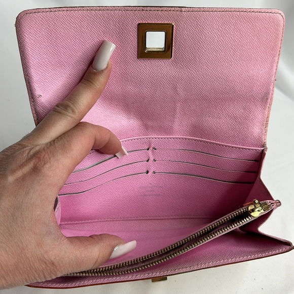 Louis Vuitton TAKASHI MURAKAMI Monogram Multicolor Sarah Noeud Wallet White - Picture 15 of 17